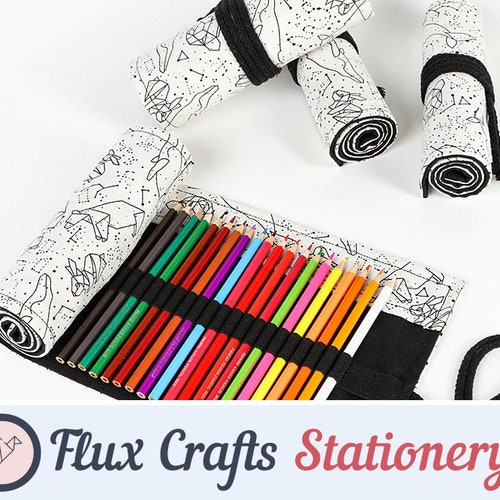 Japanese Style Roll up Pencil Holder Canvas Pencil Case Roll Etsy