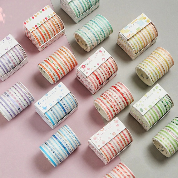 Gold Washi Tape Set 6 rolls, Decorative Craft Tapes Kit of Cute Patterns  for Scrapbooking, DIY Projects - AliExpress