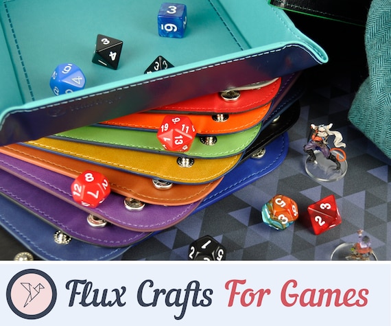 Würfel Rolling Tray Aufbewahrungsbox für RPG DND Tischspiele PU Leder tragbar 