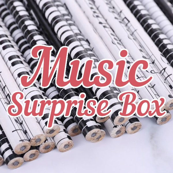 Geschenkbox mit Musik-Themen| Überraschung Mystery Box, Briefpapier, Klavier, Noten, Geheimer Weihnachtsmann, Weihnachtsgeschenke, für Sie, für Ihn, für Kinder Flux Handwerk