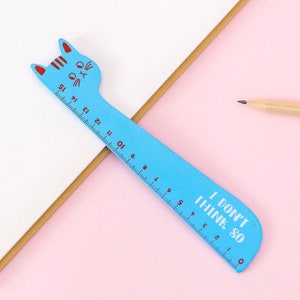 15cm Wood Rulers Clueless Cat Collection Stationery Essentials, Funny ...