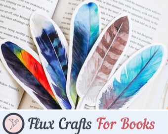 30pcs Paper Bookmark Aquarelle Plumes Collection| Coloré, Scrapbooking, Cadeaux pour les amoureux des oiseaux, Fournitures de lecture, Artisanat de flux de vers de livres