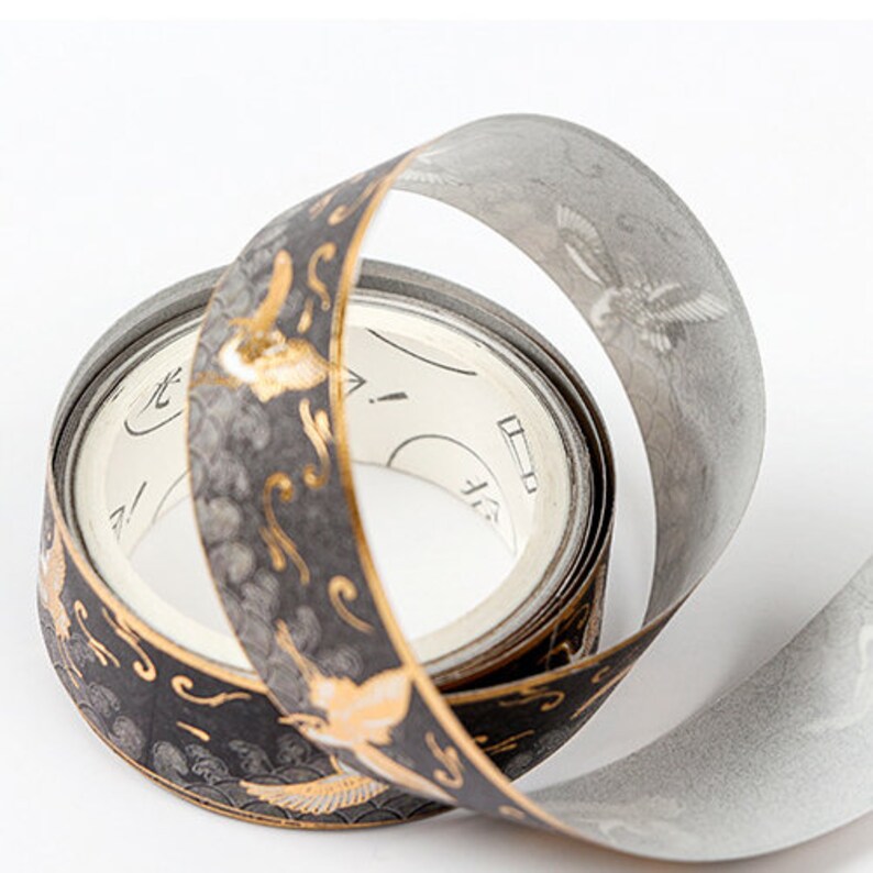 Crafts Art Gifts Flux Crafts 15mm5m Paper Washi Tape Gold Foil Floral /& Cranes| Classical Chinese Style Scrapbooking Decorative Tape