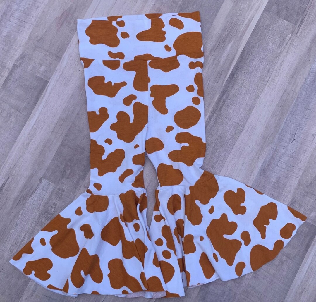 Cow Print Bell Bottoms Etsy