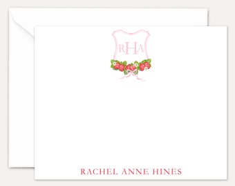 Strawberry Stationery, Strawberry Stationery Set, Strawberry Stationary, Girls Stationery, Girls Stationery Set, Personalized Stationery