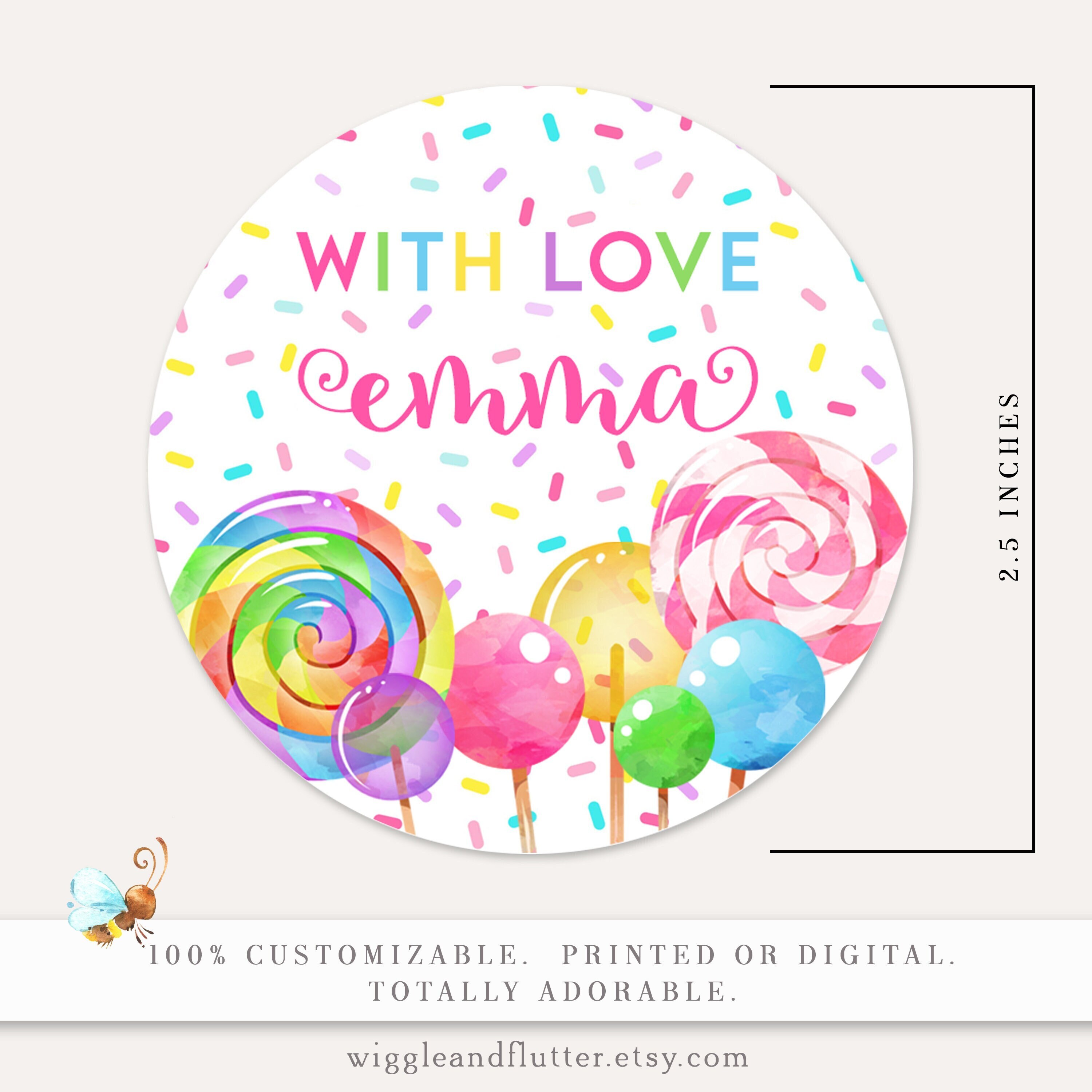 Lollipop Stickers, Lollipop Gift Tag, Lollipop Gift Tags, Lollipop ...