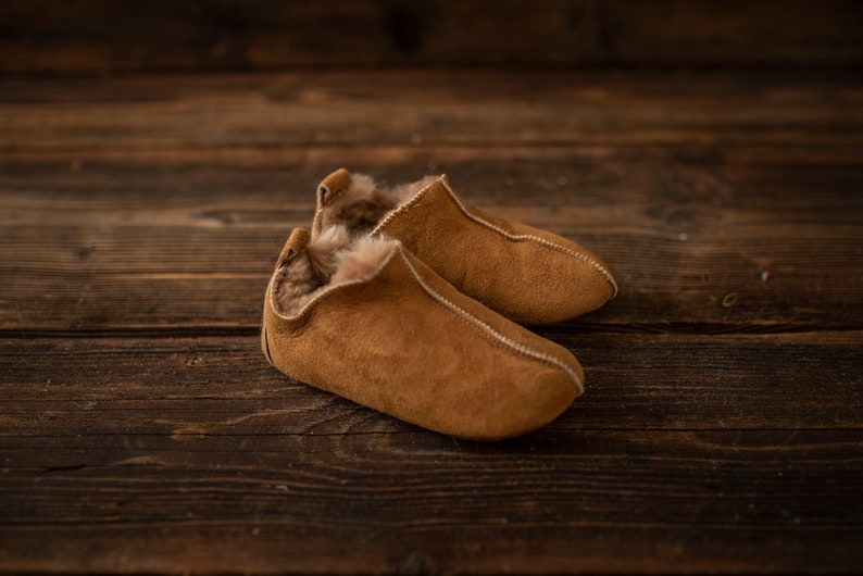sheepskin childrens slippers