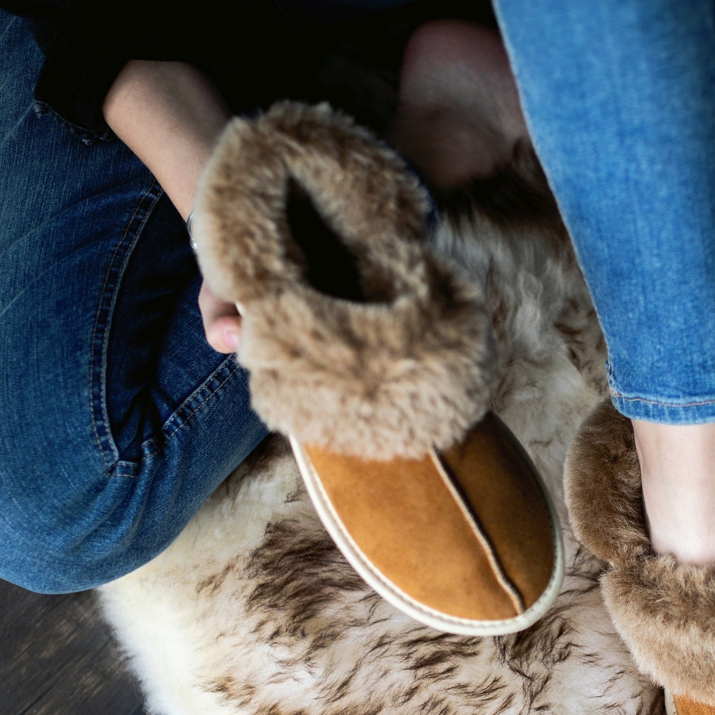 Zapatillas de piel de oveja, zapatillas de lana, zapatillas de piel, zapatillas de cuero, mocasines cálidos para hombres, botas de invierno, zapatilla
