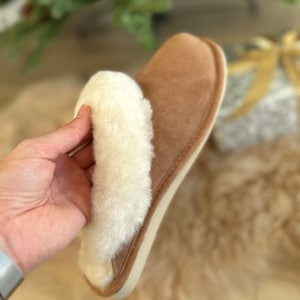 Sheepskin slippers lambskin slippers fur slippers, leather slippers warm moccasins for women winter boots house slippers