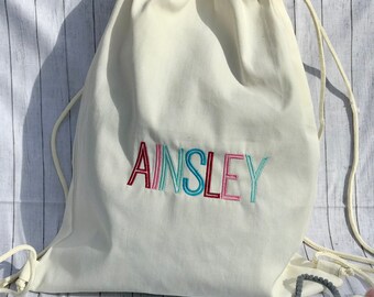 Embroidery Cinch Bag - Etsy