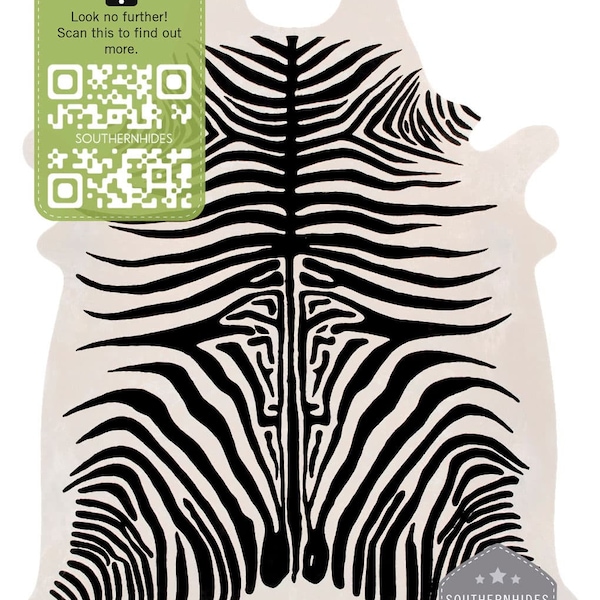 Zebra Cowhide Rug • Zebra Print Cow Hide