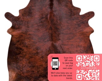 Brindle Cowhide Rug • Brindle Leather Hide