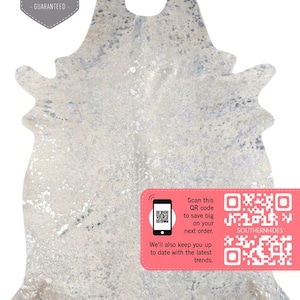 Silver Cowhide Rug • Silver Metallic Hide