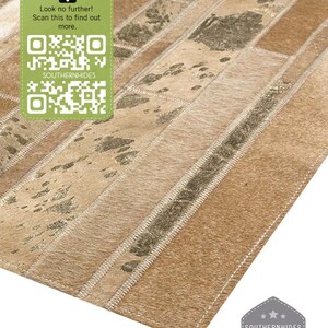 Textured Stripe Cowhide Rug • Metallic Rug