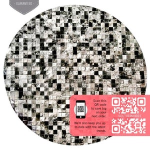 Balance Round Cowhide Rug • Circular Rugs