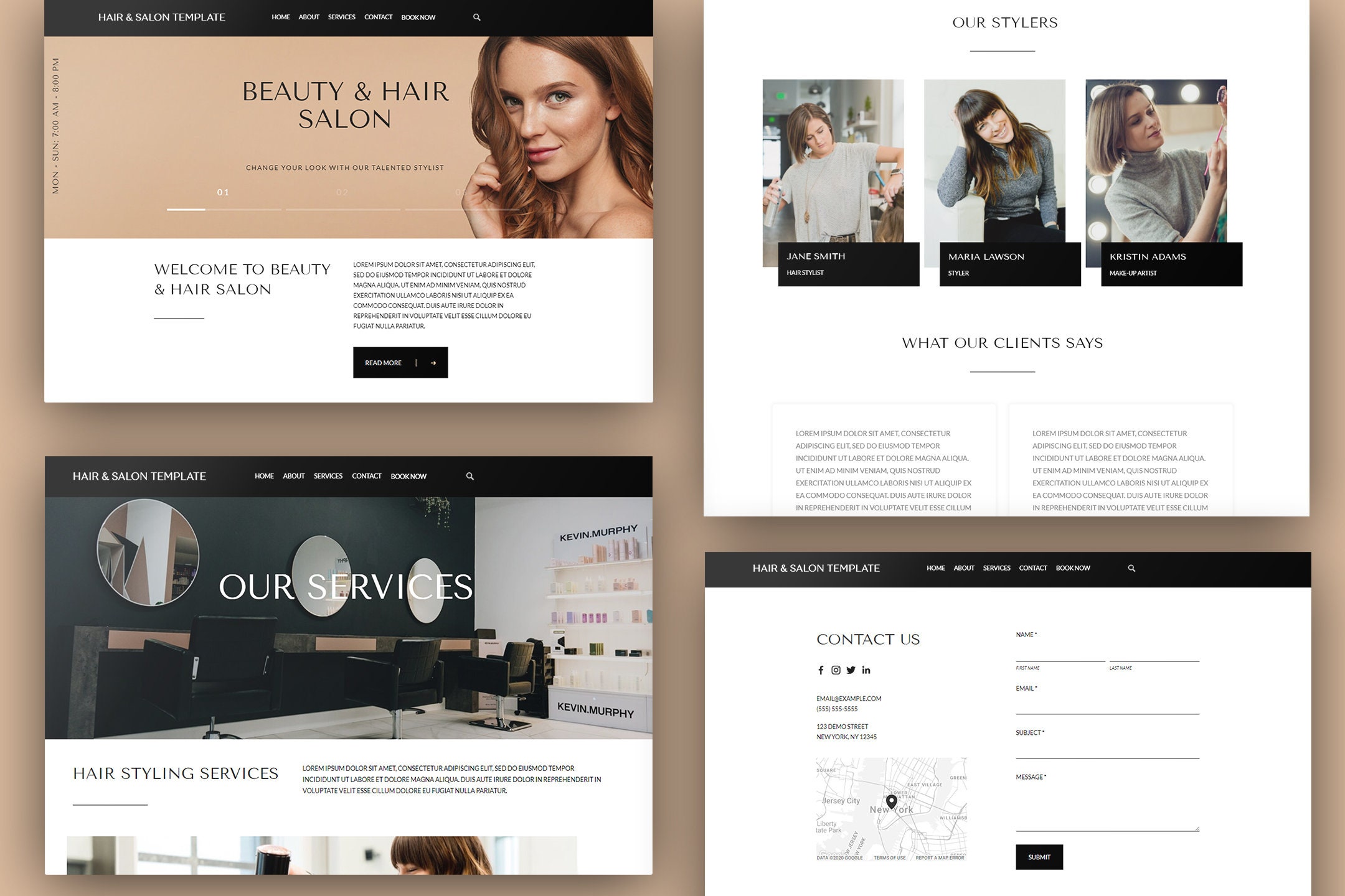 Beauty and Hair Salon Squarespace Website Template Theme - Etsy Beauty and Hair Salon Squarespace Website Template Theme - Etsy