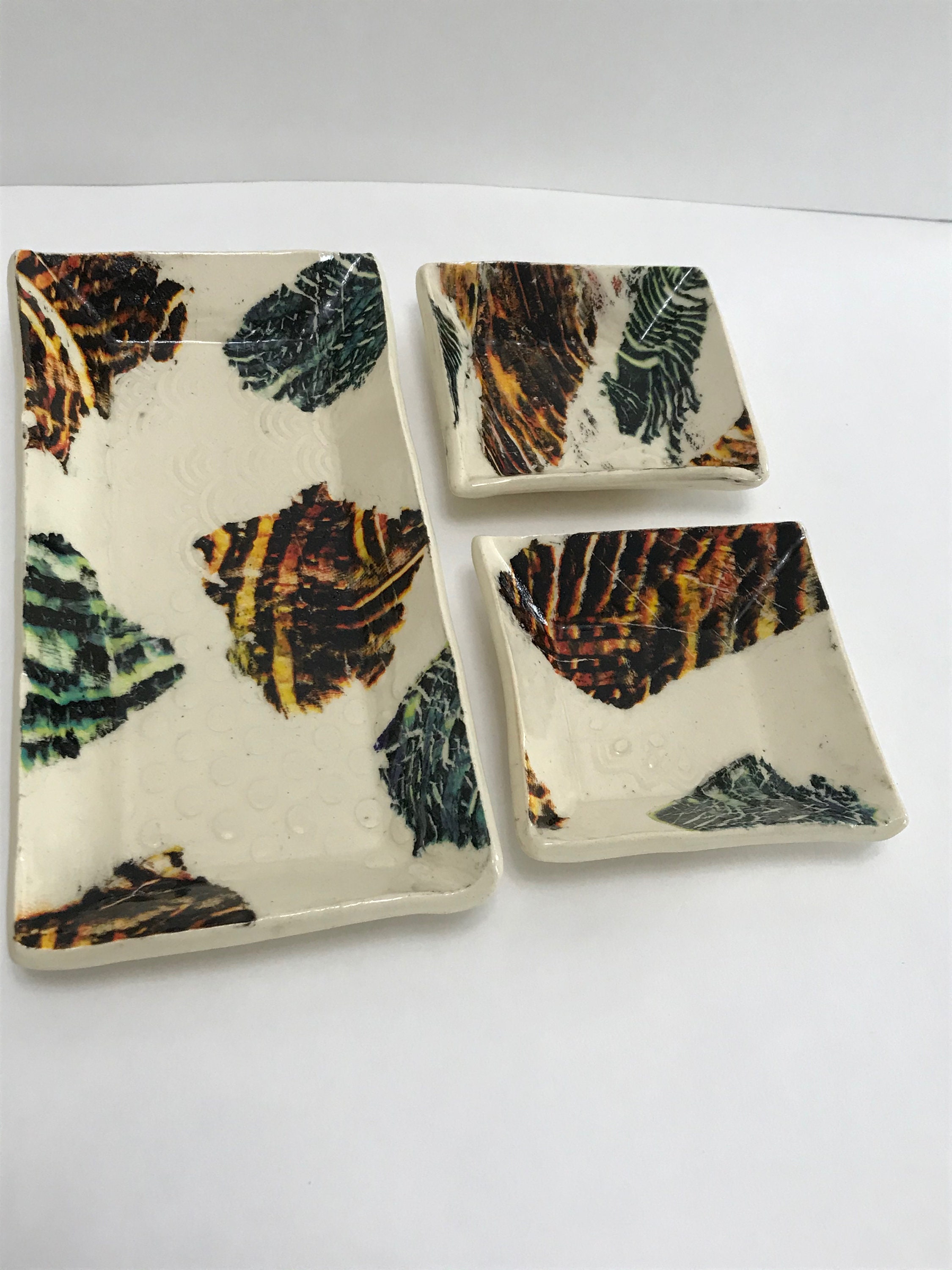 Ceramic Sushi Service Set Handmade Etsy