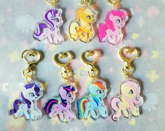 My Little Pony Friendship is Magic Double-Sided Acrylic Keychains