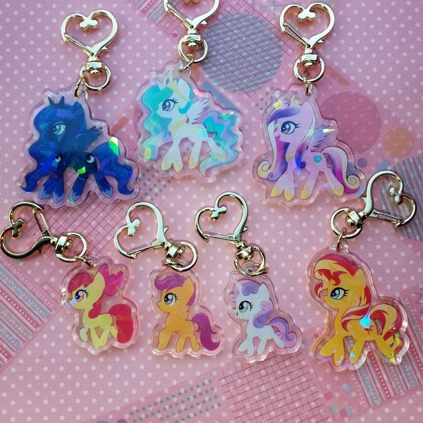 My Little Pony Friendship is Magic Double-Sided Acrylic Keychains