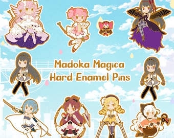 Madoka Magica Magia Record Hard Enamel Pins - Madoka Sayaka Homura Mami Kyouko Nagisa Bebe