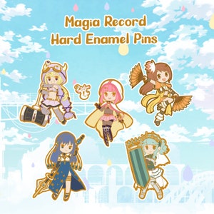 LIMITED Madoka Magica Magia Record Hard Enamel Pins - Iroha Yachiyo Tsuruno Felicia Sana Kyubey