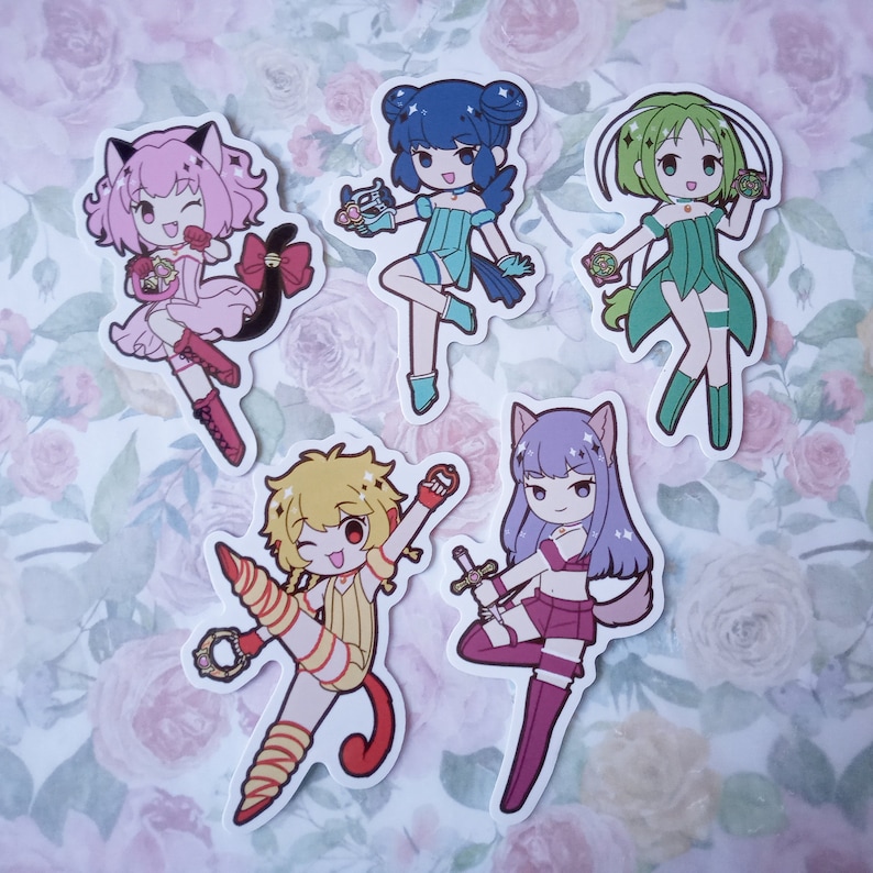 Tokyo Mew Mew Vinyl Stickers for Laptop Skateboard Console Water Bottle Computer image 4