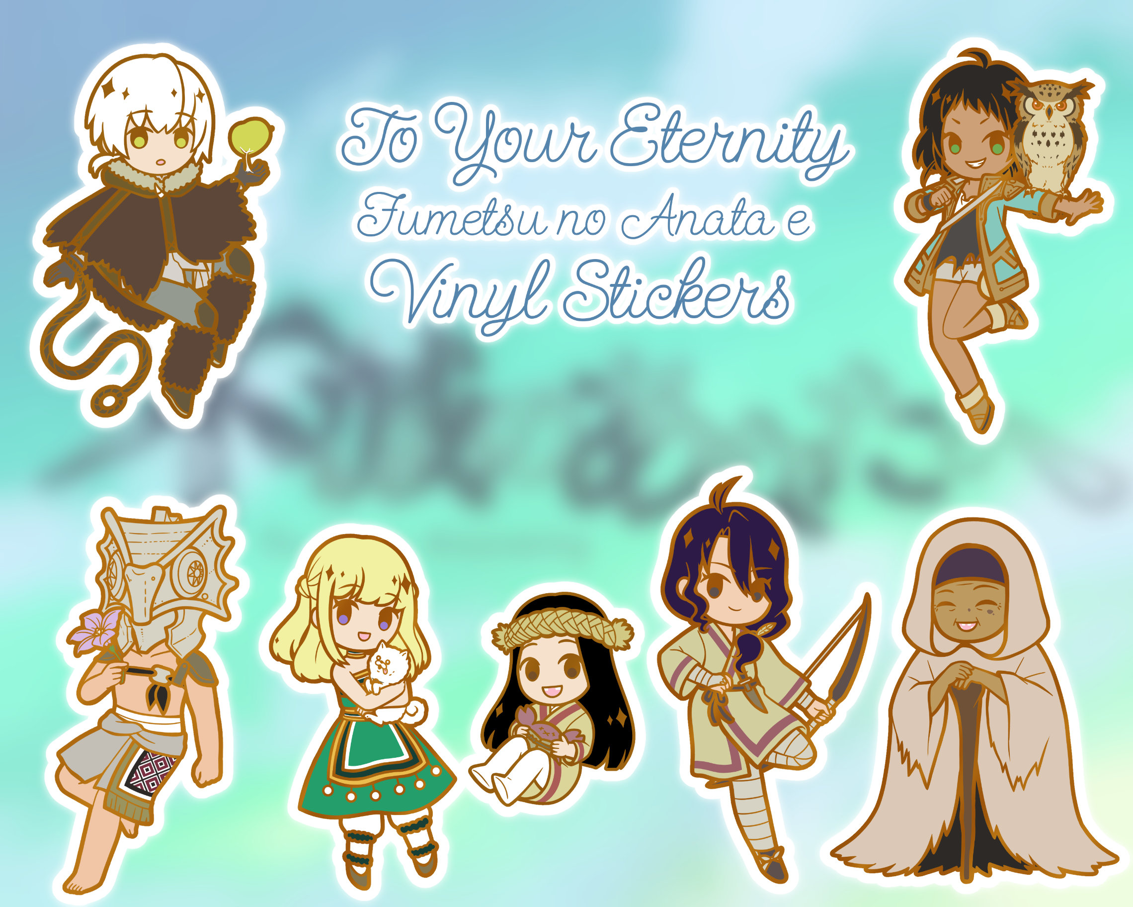 Fumetsu no Anata e ''To Your Eternity'' Characters Sticker for Sale by  LondownDesign