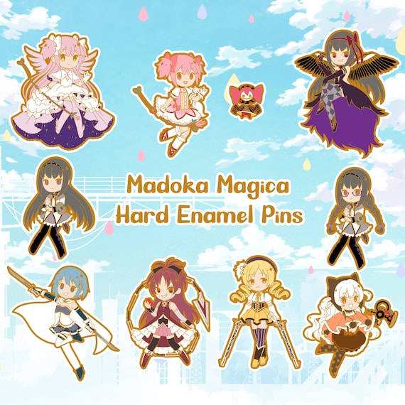 Madoka Magica Magia Record Hard Enamel Pins - Madoka Sayaka Homura Mami Kyouko Nagisa Bebe