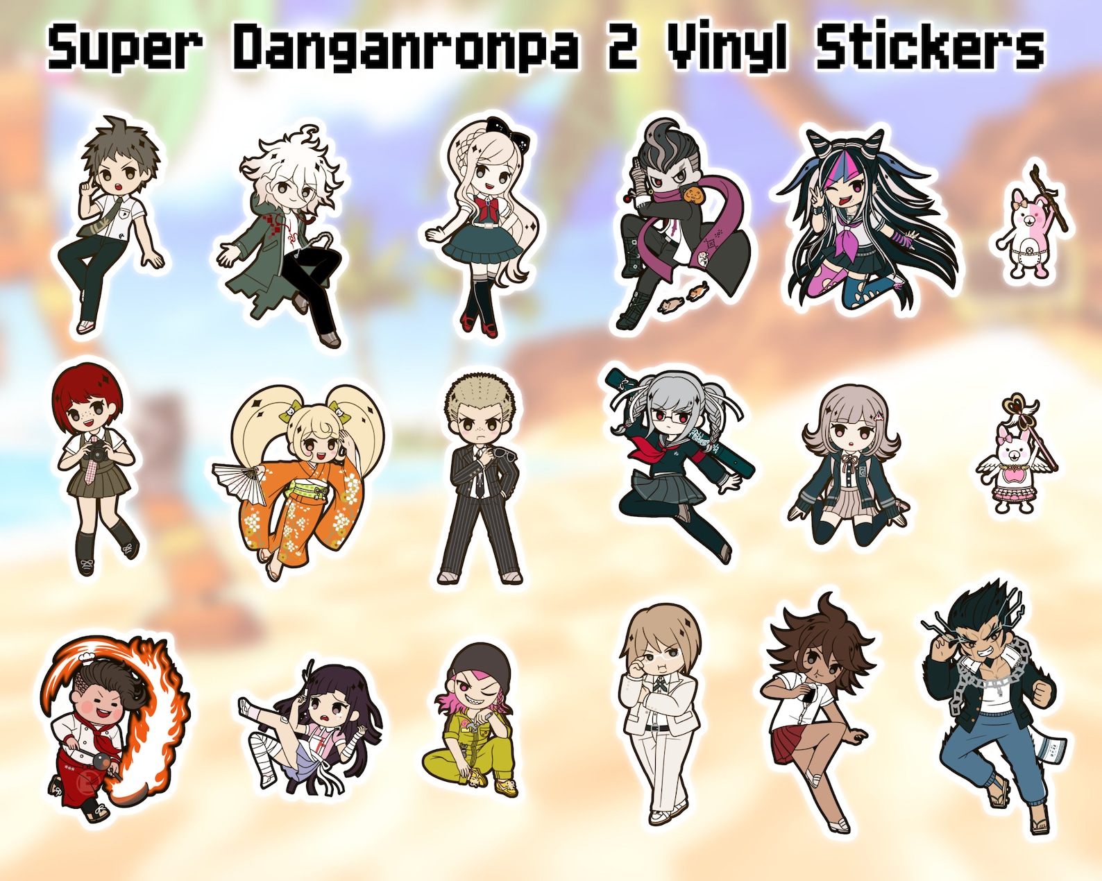 Super Danganronpa 2 Vinyl Stickers for Laptop Car Skateboard - Etsy
