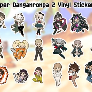 Super Danganronpa 2 Vinyl Stickers for Laptop Skateboard Console Water Bottle Computer Stationery