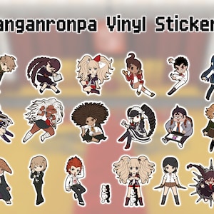 Danganronpa Vinyl Stickers for Laptop Skateboard Console Water Bottle Computer Stationery