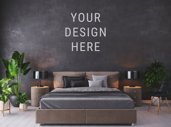 Download Bedroom Mockup Black Wall Mockup White Room Mockup Interior Etsy Yellowimages Mockups