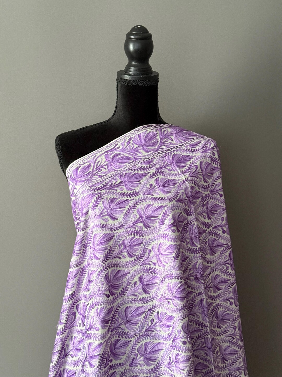 Kashmiri Aari Embroidered 100% Pure Wool Pashmina Shawl and Wrap - Etsy