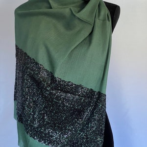 Fashion Stole, 100% Fine Wool Pashmina Shawl and Wrap