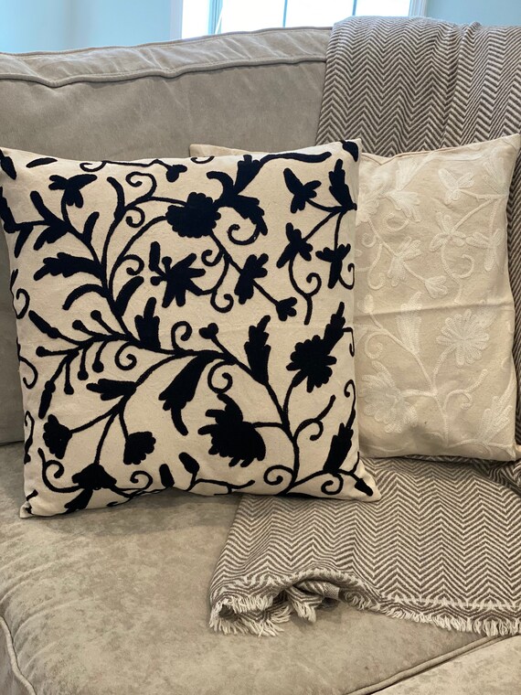 Black White Decorative Throw Pillow Cover Textured Pillow Case Sofa Pillow Couch Pillow Cover Only Etsy Canada