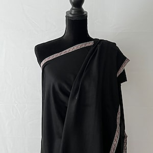 Kashmiri Pure Pashmina Cashmere scarf, Large Shawl, handmade shawl, Pashmina wrap, black pashmina shawl oversized pashmina vintage design