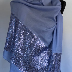 Fashion Stole, 100% Fine Wool Pashmina Shawl and Wrap