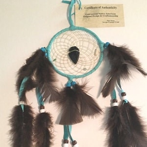 Fancy Turquoise Dream Catchers On Sale 35% OFF, Turquoise 4 Inch arrowhead dreamcatcher with certificate of authenticity