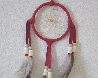 Red Dream catchers, 3 Inch red dream catchers, dream catchers on sale with certificate of authenticity attached