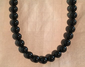 Onyx black bead Necklace on Sale Today