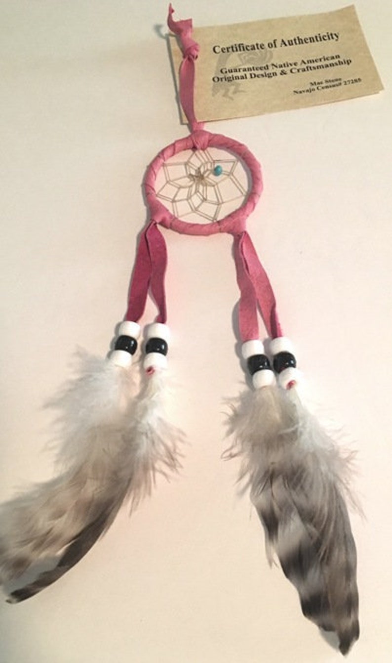 Pink 2 Inch Dream Catcher Made in America on Sale With Etsy