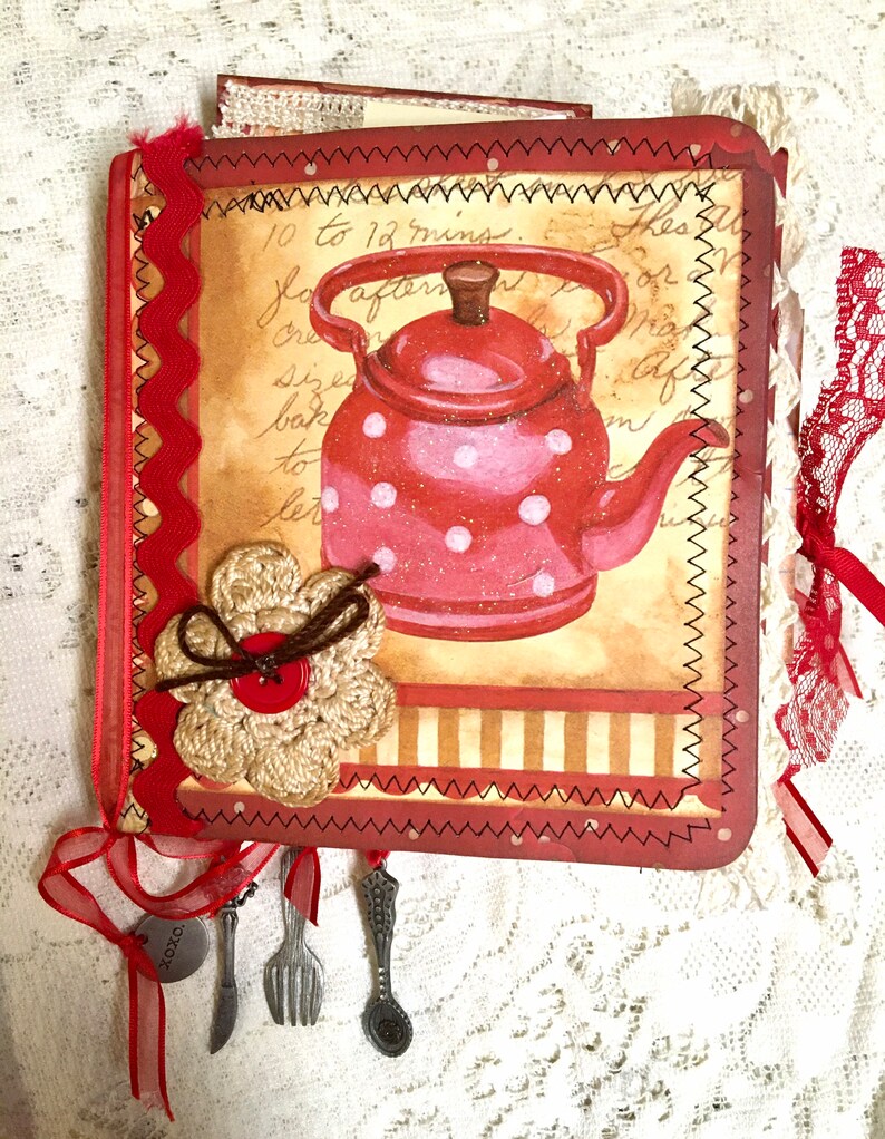 Cookbook Junk Journal Recipe Holder Etsy