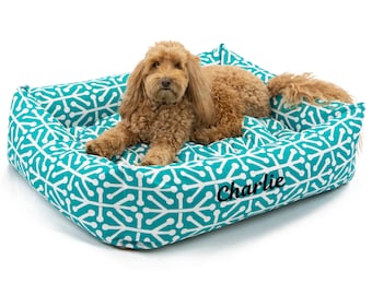 Dog Bed, Personalized Dog Bed, Sherpa Dog Bed, Donut Dog Bed, Round Dog Bed, Washable Dog Bed, Embroidered Dog Bed, Calming Dog Bed, Pet Bed