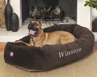 monogrammed dog bed