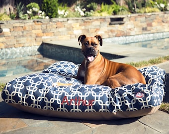 Personalized Rectangle Dog Bed, Embroidery Dog Bed, Large Dog Bed, Pet Furniture, Modern Dog Bed, Small Dog beds, Custom large Dog Bed,
