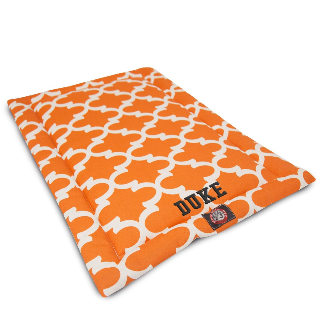 Personalized Dog Crate Mat – Custom Size, Embroidered Name, Washable ...
