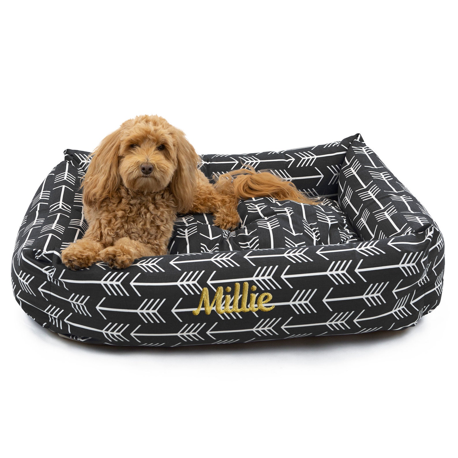 Personalized Dog Bed Dog Bed Sherpa Dog Bed Bolster Dog Etsy