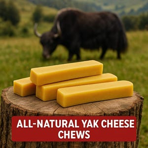 Yak Cheese Dog Chew – Natural, Long-Lasting, Odor-Free Treat | Gluten-Free | For Aggressive Chewers | Flavored Dog Chew Bones Long lasting