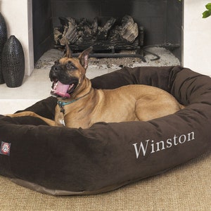 Replacement Cover for Personalized Suede Dog Bed Large or Extra Large Size