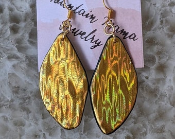 Gold Petal Shaped Earrings